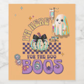 Nurse Ghost Grappige Quote Pumpkin Coquette Wijn Etiket (Enkel label)