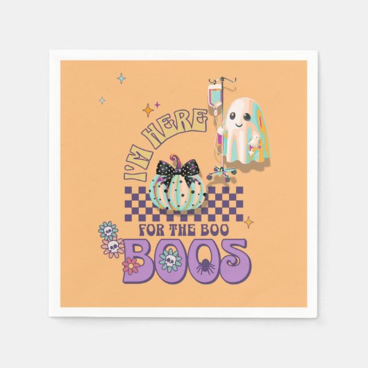 Nurse Ghost Grappige Quote Standaard Cocktail Servet (Voorkant)