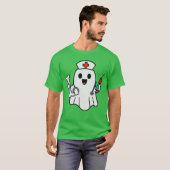 Nurse Ghost Humerus Scrub Top Halloween Healthcare (Voorkant volledig)