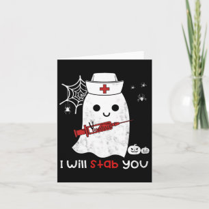 Nurse Ghost I zal je een leuk Halloween-cadeau gev Kaart
