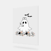 Nurse Ghost Schattige Halloween Design Classic T-s Acryl Bord (Hoek)
