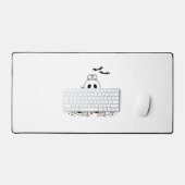 Nurse Ghost Schattige Halloween Design Classic T-s Bureaumat (Keyboard & Muis)