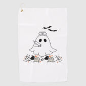 Nurse Ghost Schattige Halloween Design Classic T-s Golfhanddoek (Voorkant)