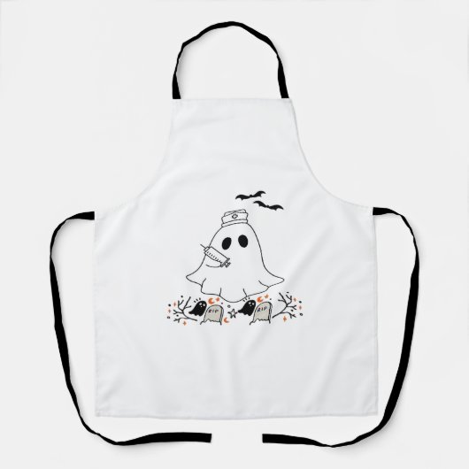 Nurse Ghost Schattige Halloween Design Classic T-s Schort (Voorkant)
