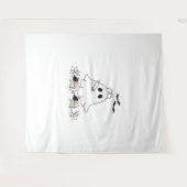 Nurse Ghost Schattige Halloween Design Classic T-s Wandkleed (Voorkant (horizontaal))