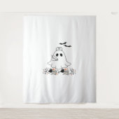 Nurse Ghost Schattige Halloween Design Classic T-s Wandkleed (Voorkant)