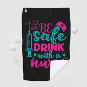 Nurse Gift Be Sale Drink With A Núe Golfhanddoek (Insitu)