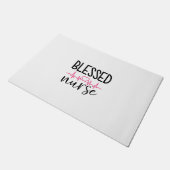 Nurse Gift Blessed Nurse Deurmat (Schuin)
