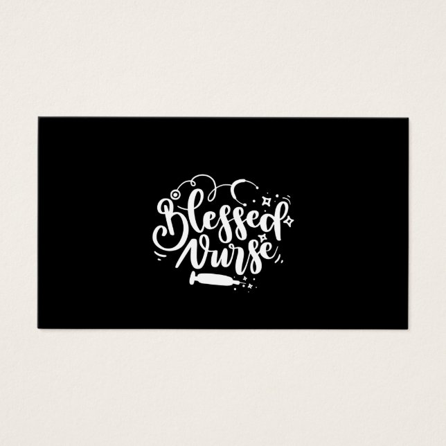 Nurse Gift Blessed Nurse Visitekaartje (Voorkant)