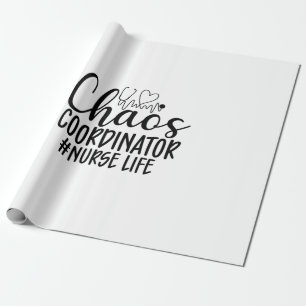 Nurse Gift Chaos Coördinator Verpleegdienst Cadeaupapier
