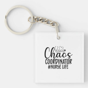 Nurse Gift Chaos Coördinator Verpleegdienst Sleutelhanger