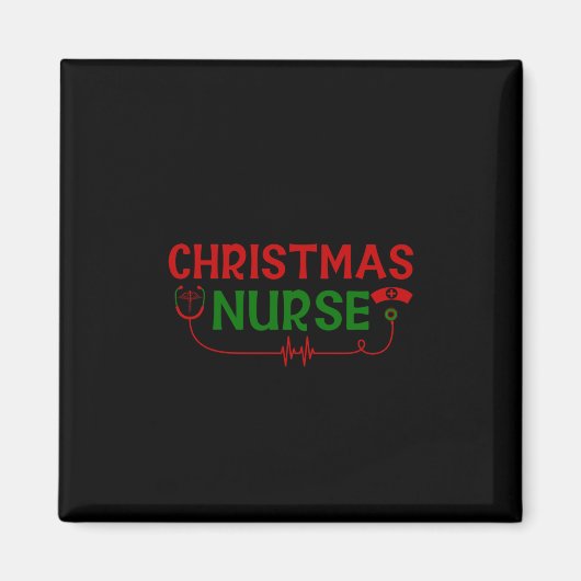 Nurse Gift Christmas Nurse Magneet (Voorkant)