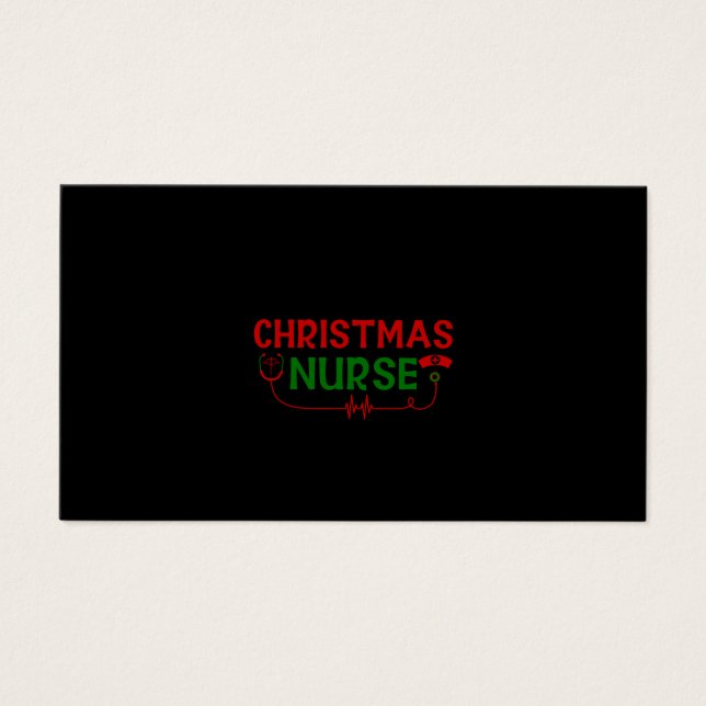 Nurse Gift Christmas Nurse Visitekaartje (Voorkant)