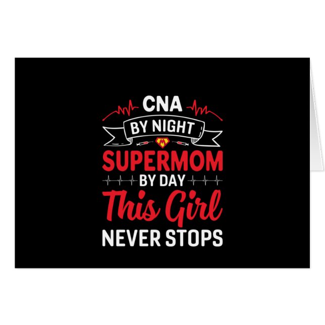 Nurse Gift CNA van nachtelijke supermoeder (Voorkant Horizontaal)