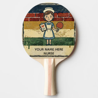Nurse Gift Custom Ping Pong Paddle, Name Drop, Med Tafeltennisbatje