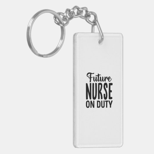 Nurse Gift Future Nurse On Duty Sleutelhanger (Voorkant Links)