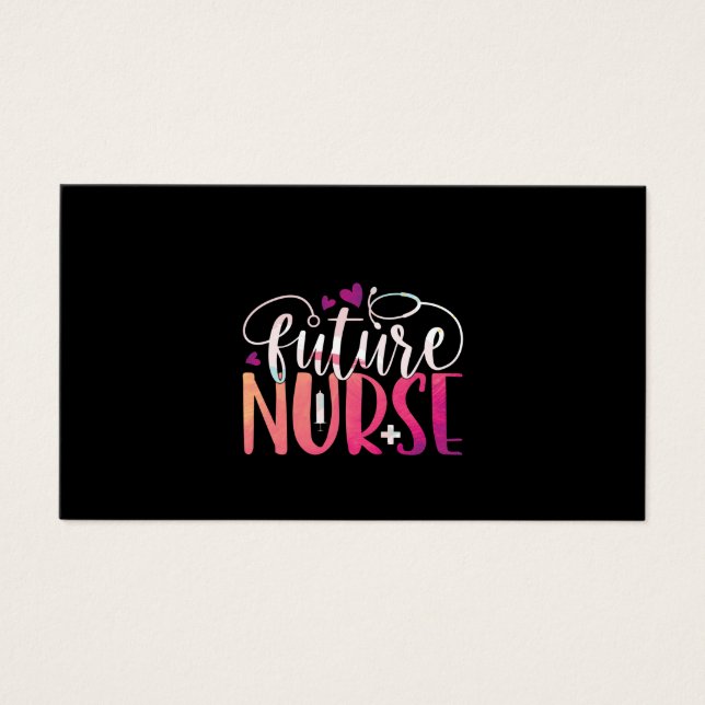 Nurse Gift Future Nurse Visitekaartje (Voorkant)