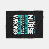 Nurse Gift | I Am A Nurse To Save Time Fleece Deken (Voorkant (Horizontaal))