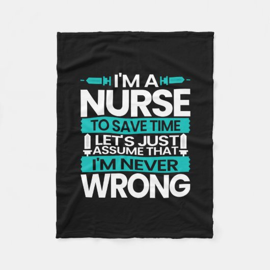 Nurse Gift | I Am A Nurse To Save Time Fleece Deken (Voorkant)