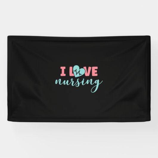 Nurse Gift | I Love Nursing Spandoek (Horizontaal)