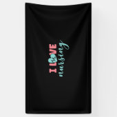 Nurse Gift | I Love Nursing Spandoek (Verticaal)
