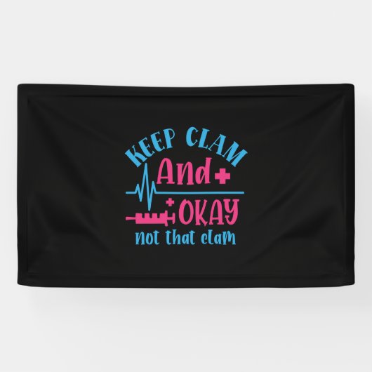 Nurse Gift | Keep Calm And Okay Not That Clam Spandoek (Horizontaal)