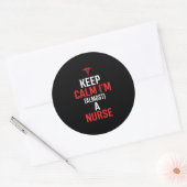 Nurse Gift | Keep Calm I Am A Nurse Ronde Sticker (Envelop)