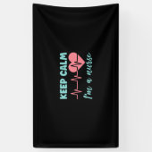 Nurse Gift | Keep Calm I Am A Nurse Spandoek (Verticaal)