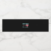 Nurse Gift | Keep Calm I Am A Nurse Waterfles Etiket (Enkel label)