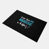 Nurse Gift | Living That Nurse Life Deurmat (Schuin)