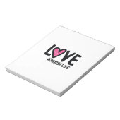 Nurse Gift Love Nurselife Notitieblok (Linkerzijde)