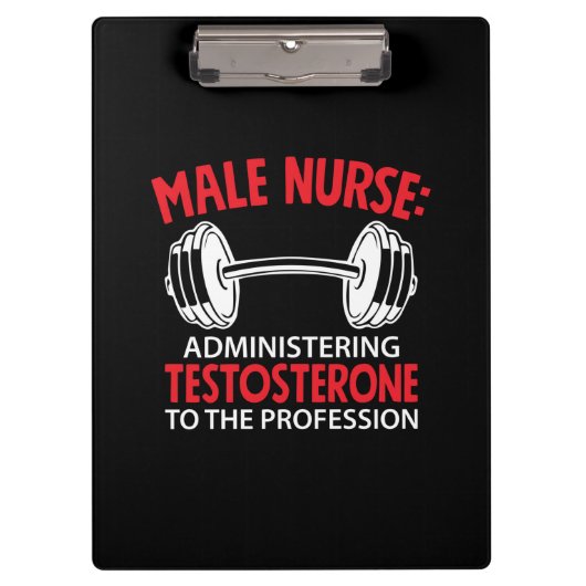 Nurse Gift | Male Nurse Administrering Klembord (Voorkant)