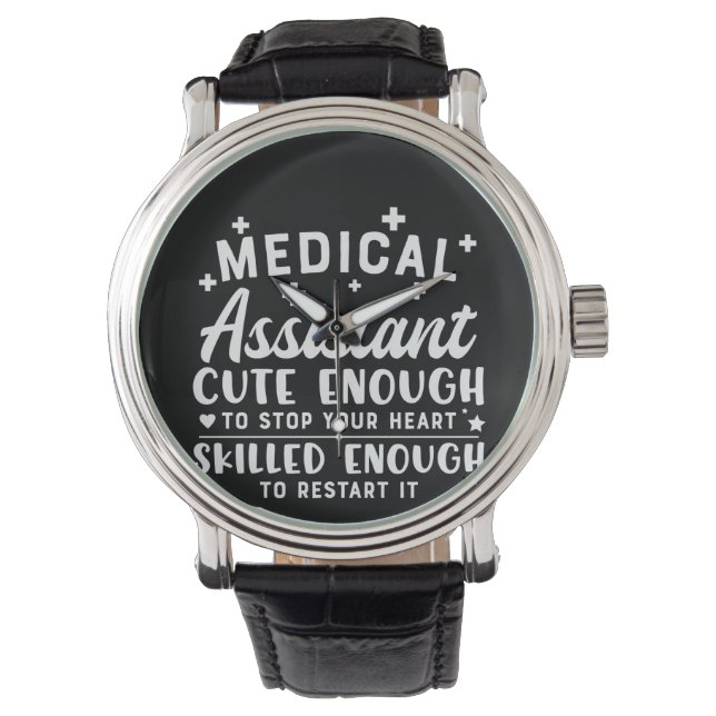 Nurse Gift Medical Assistant Cute Enough Horloge (Voorkant)