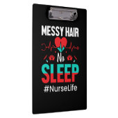Nurse Gift | Messy Hair Sleep Klembord (Rechts)