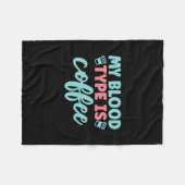 Nurse Gift | My Blood Type Is Coffee Fleece Deken (Voorkant (Horizontaal))