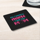 Nurse Gift | My Favorite Nurse Care Me Mom Kartonnen Onderzetters (Schuin)