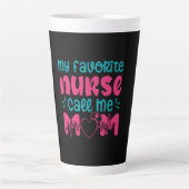 Nurse Gift | My Favorite Nurse Care Me Mom Latte Mok (Voorkant)