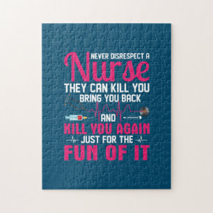 Nurse Gift Never Disrespect A Nurse Legpuzzel