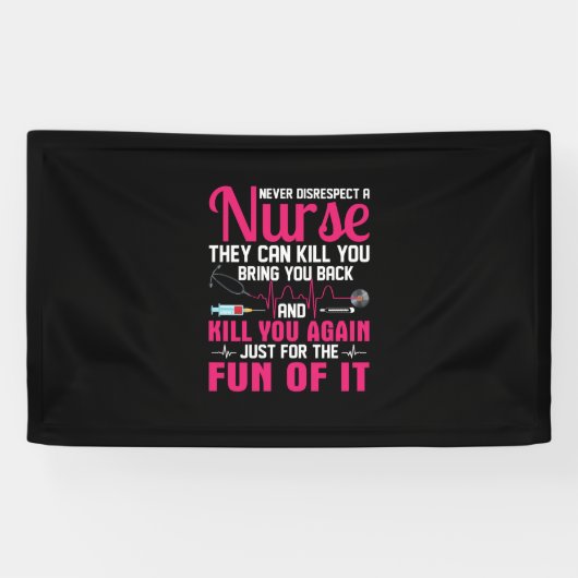 Nurse Gift Never Disrespect A Nurse Spandoek (Horizontaal)