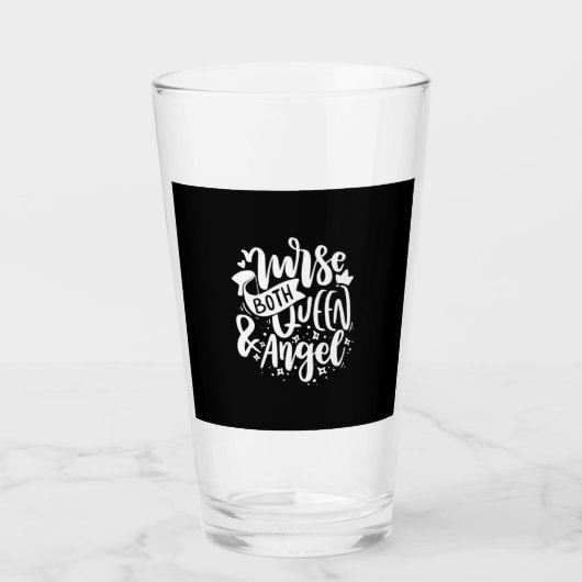 Nurse Gift | Nurse Both Queen And Angels Glas (Voorkant)