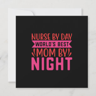 Nurse Gift Nurse By Day World's Best Feestdagenkaart