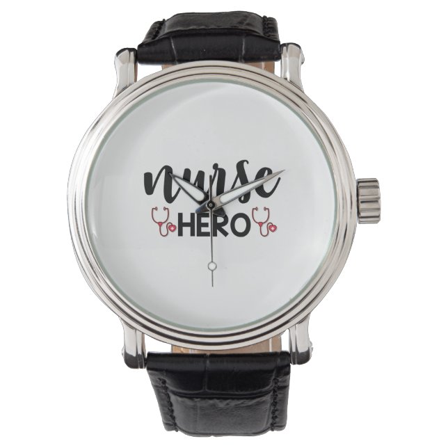 Nurse Gift Nurse Hero Horloge (Voorkant)