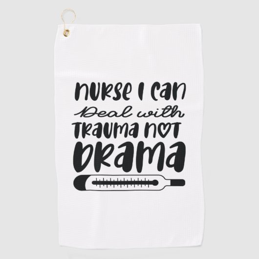 Nurse Gift Nurse I Can Deal With Trauma Golfhanddoek (Voorkant)