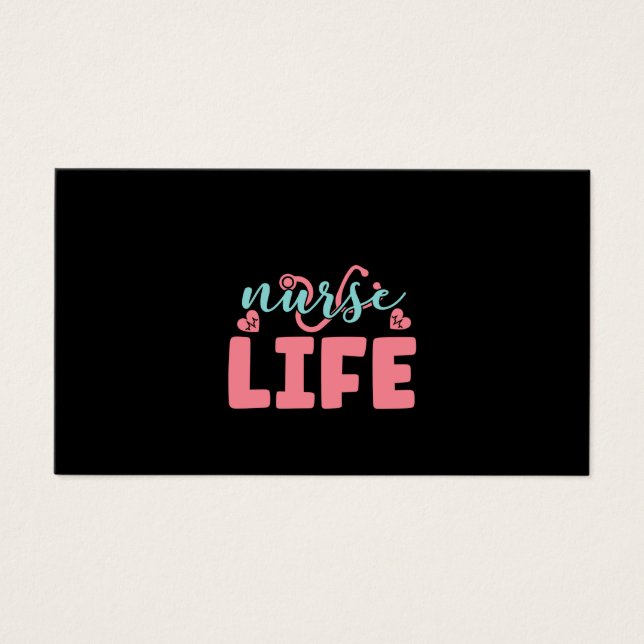 Nurse Gift Nurse Life Visitekaartje (Voorkant)