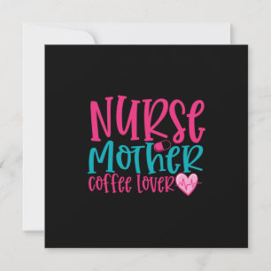 Nurse Gift Nurse Mother Coffee Lover Feestdagenkaart
