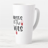 Nurse Gift Nurses Call Latte Mok (Rechterhoek)