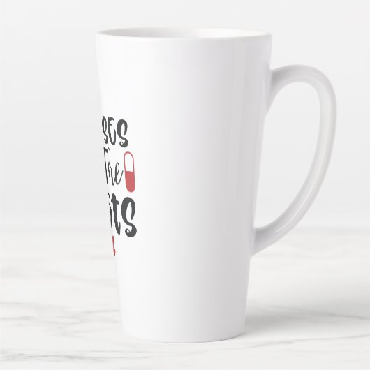 Nurse Gift Nurses Call Latte Mok (Rechts)