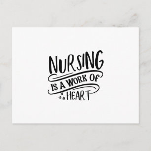 Nurse Gift Nursing Is A Work Of Heart Briefkaart