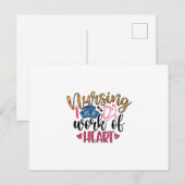 Nurse Gift Nursing Is A Work Of Heart Briefkaart (Voorkant / Achterkant)