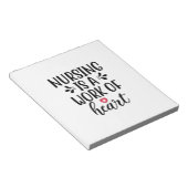 Nurse Gift Nursing Is A Work Of Heart Notitieblok (Schuin)